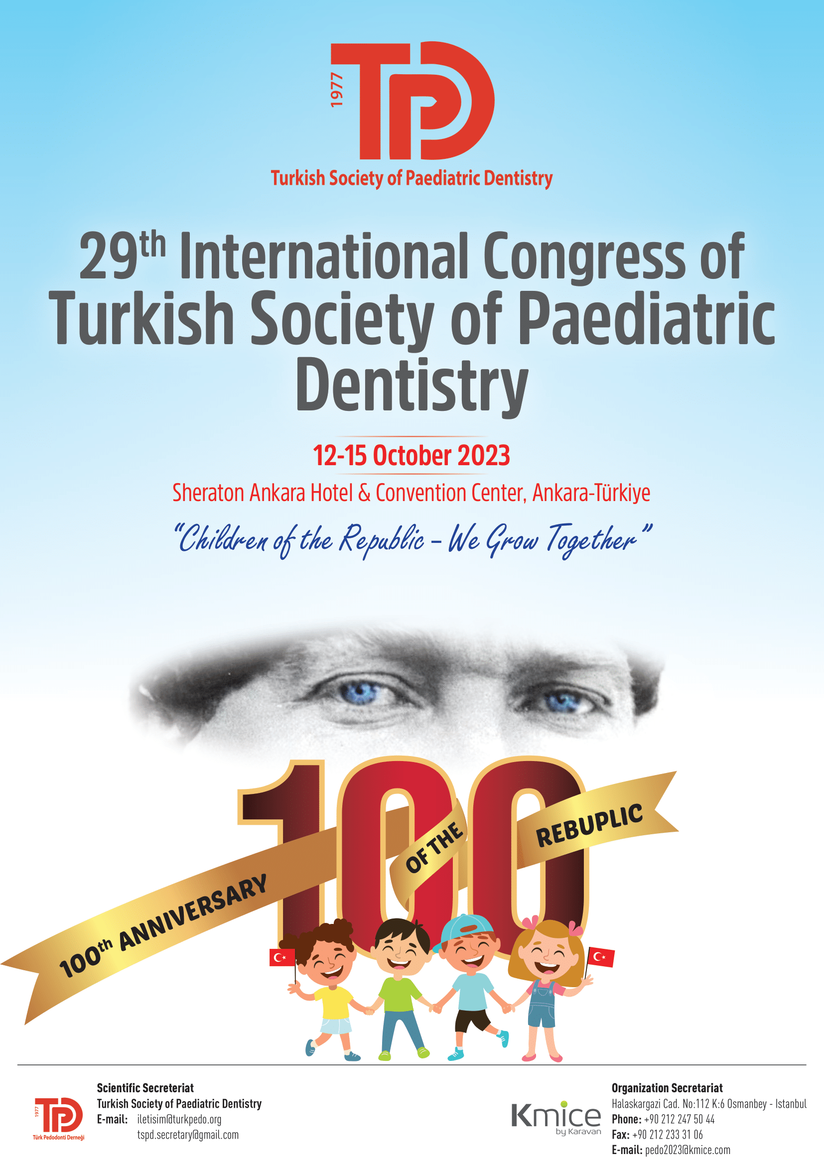 29th International Congress of Turkish Society of Paediatric Dentistry | Sheraton Ankara Hotel & Conference Center, Ankara-Türkiye